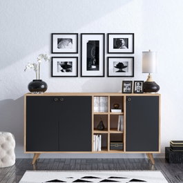 Hanah Home Consola VEİT Roble y Negro